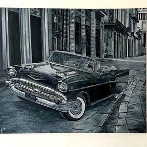 Cuban artist, acrylic on canvas 48 x 50 inches